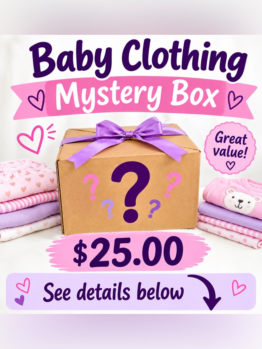 Baby Girl Clothing Mystery Bundle - Amazing Deal !!